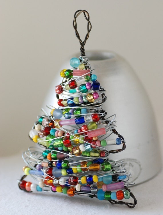 Christmas Tree Ornament, Beaded Decoration or Lightcatcher