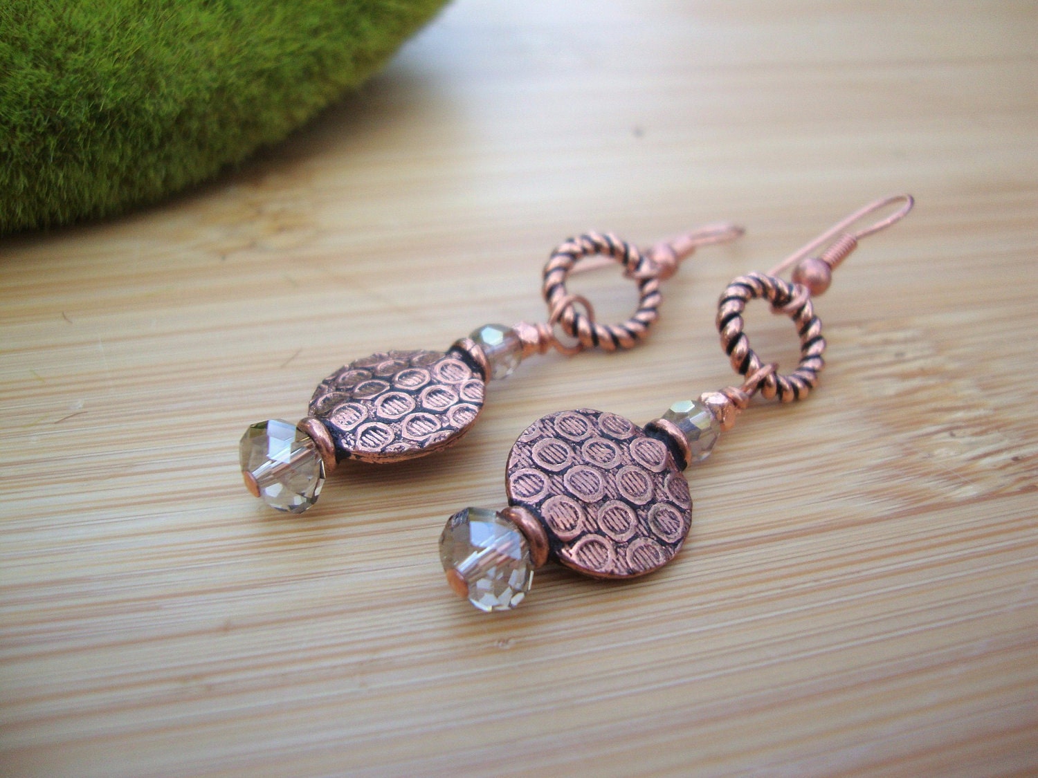 Copper And Crystal Earrings Preview 4