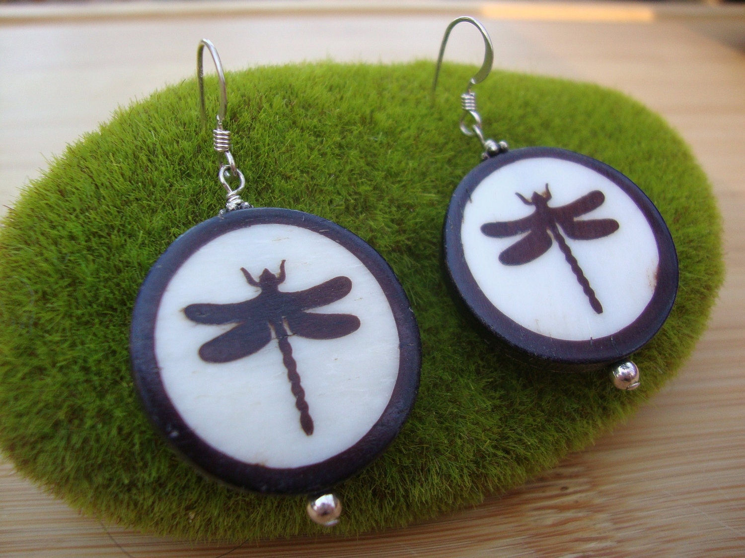 Batik Bone Dragonfly Earrings Preview 1