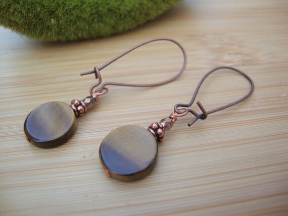 Tiger Eye And Copper Earrings Preview 2