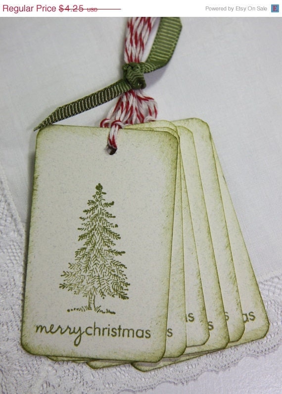 Cyber Monday Sale Rustic Christmas Tree Gift Tags