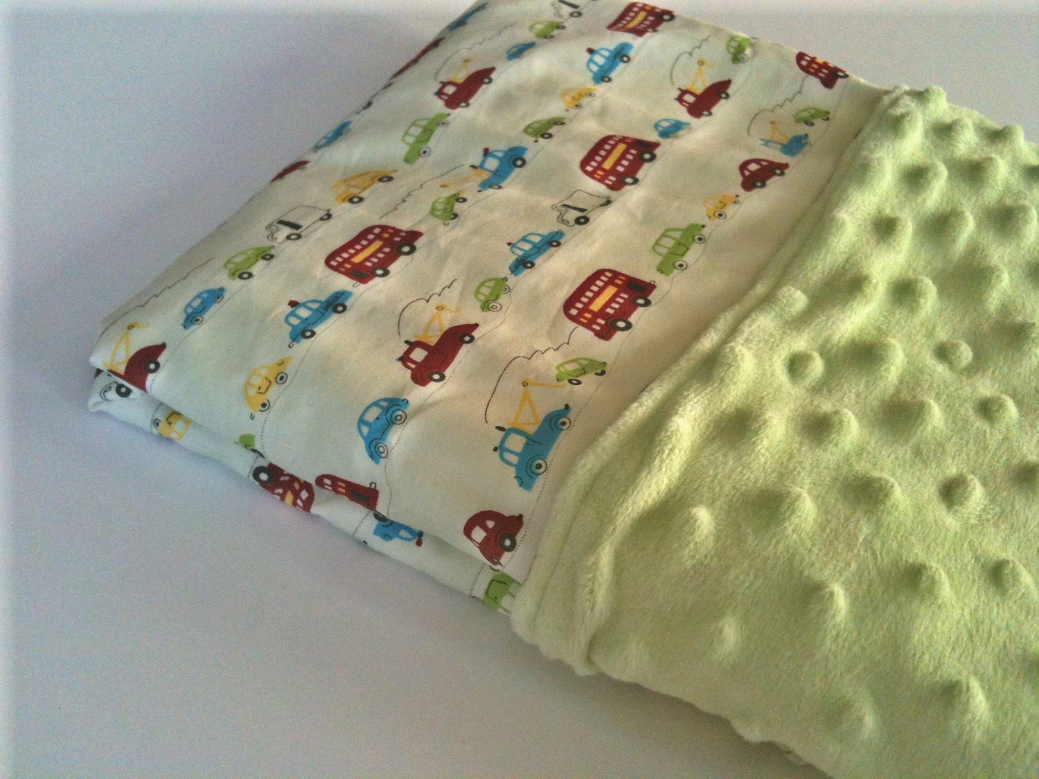 Beep Beep - Large Cotton/Minky Blanket - 30x36 in