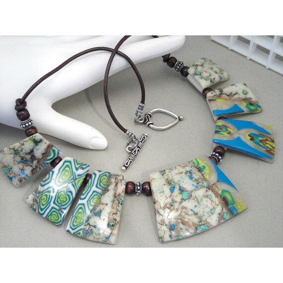 Handcrafted Choker - Turquoise BeadStar Winner Sister Necklace No. 128