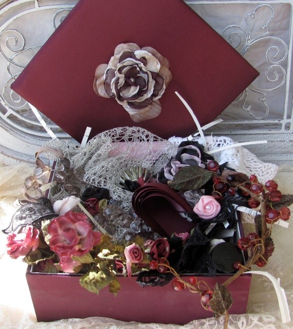 Vintage Supply Kit in Box  perfect for your Altered Art, Assemblage and Collage designs  by My Broken Art on Etsy