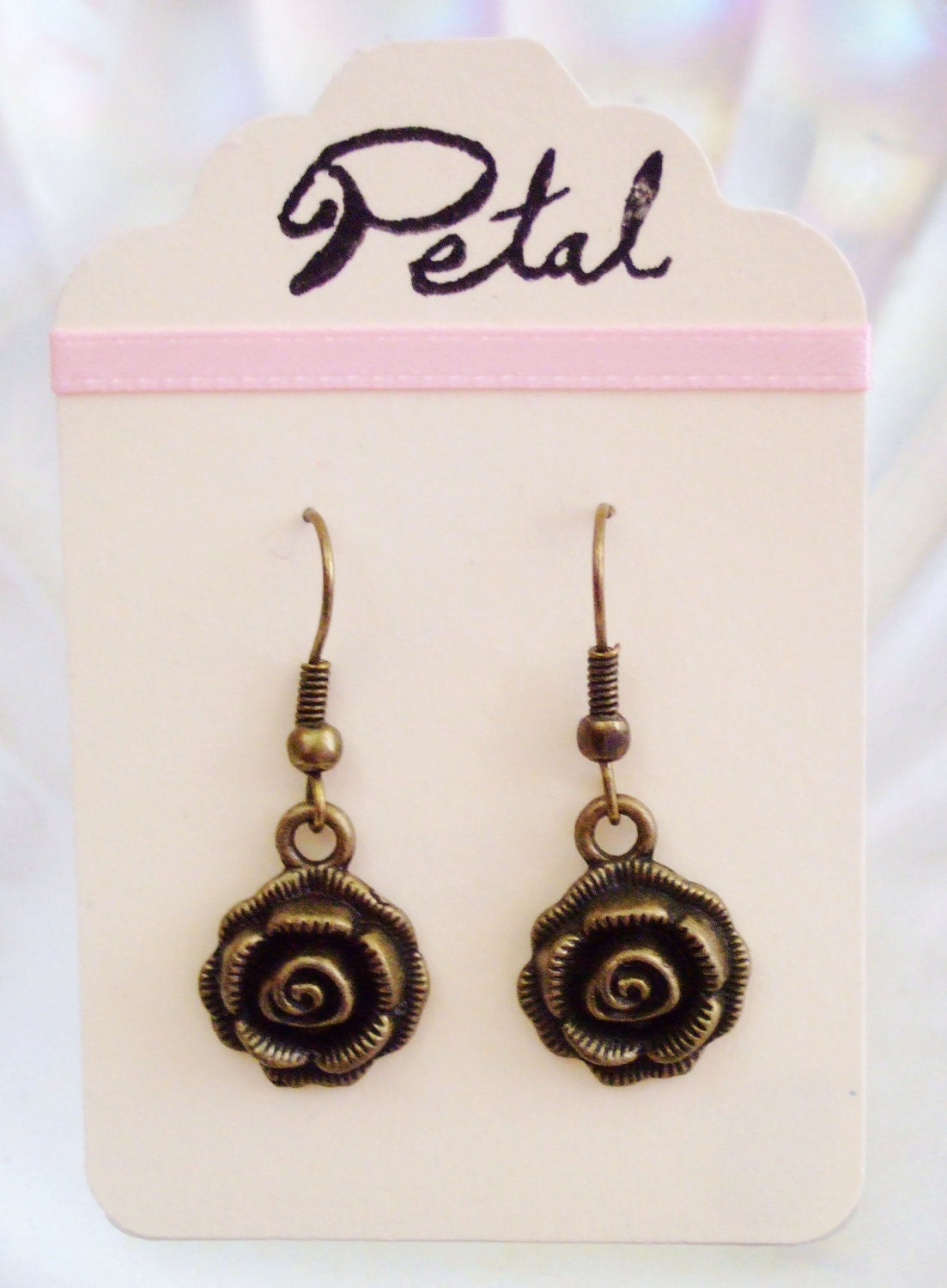 Rose bronze earrings (POC03)