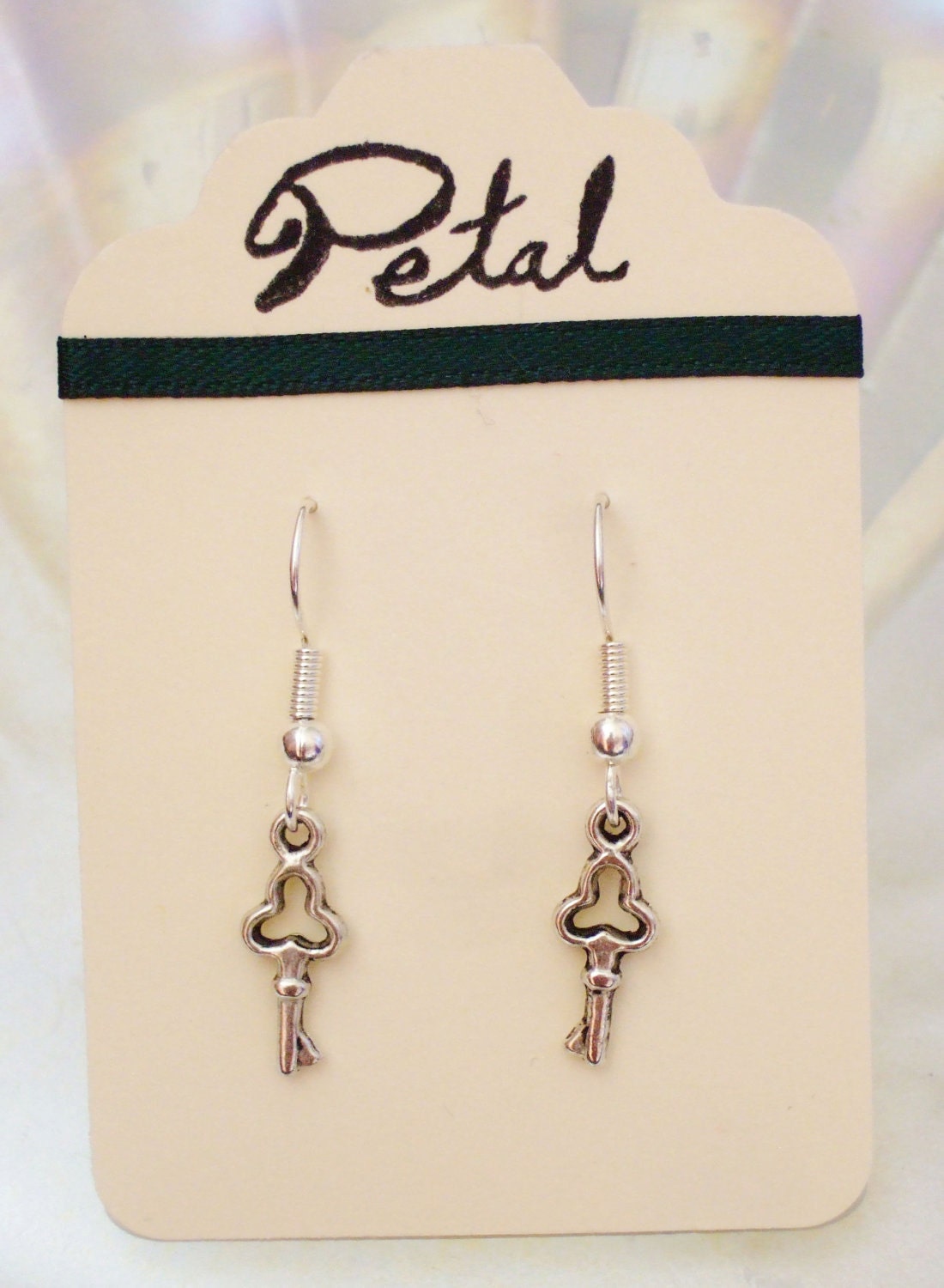 The Golden Key silver earrings (PFC10S)