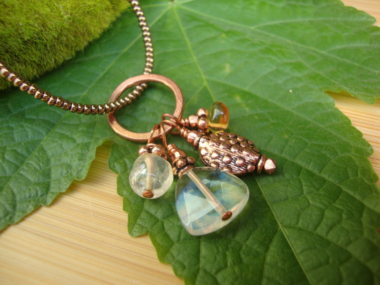 Citrine And Pineapple Quartz Charm Necklace Preview 4