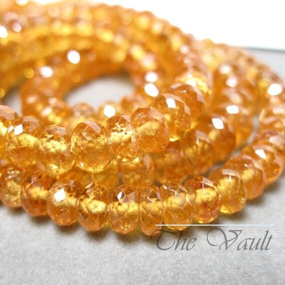 20 Spessartite Garnet 5mm faceted rondelles