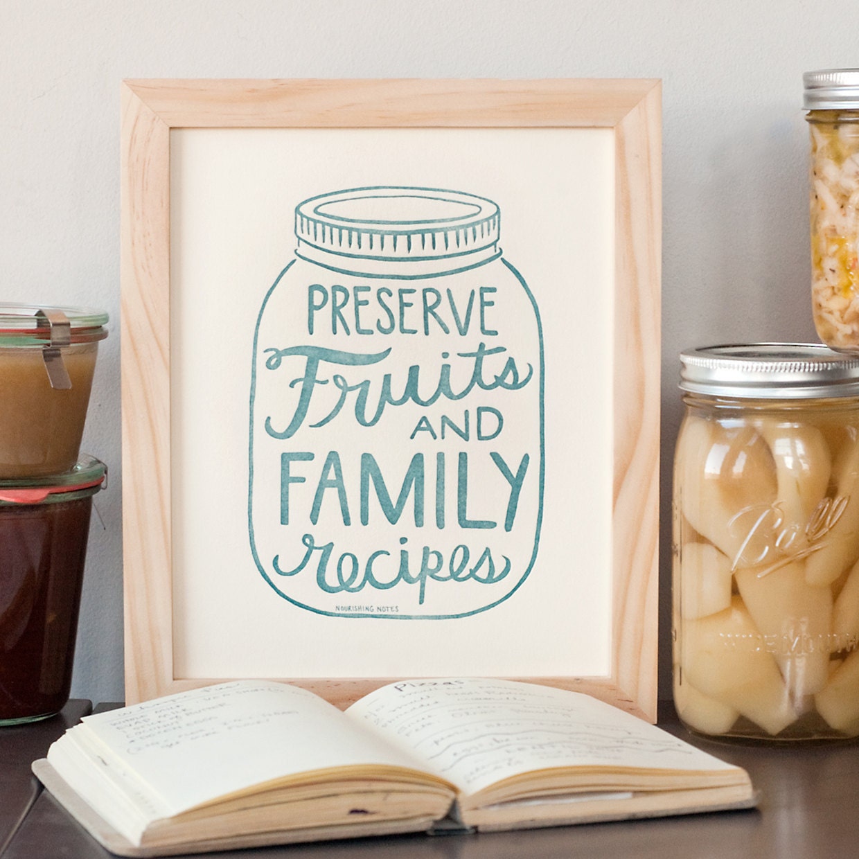 Preserve fruits and family recipes 8 x 10 print
