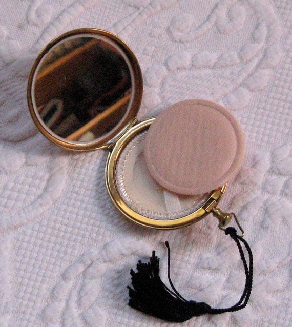 Vintage  Pocket Watch POWDER COMPACT by Ritz 1960s