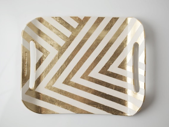 LIMITED EDITION Gold Zag Tray