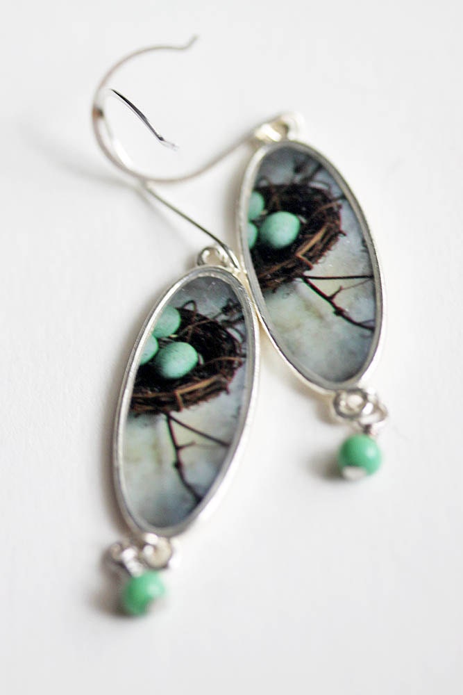Fine Art Photo Jewelry Earrings - A Place to Call Home - original photography - ready to ship - Valentines Day