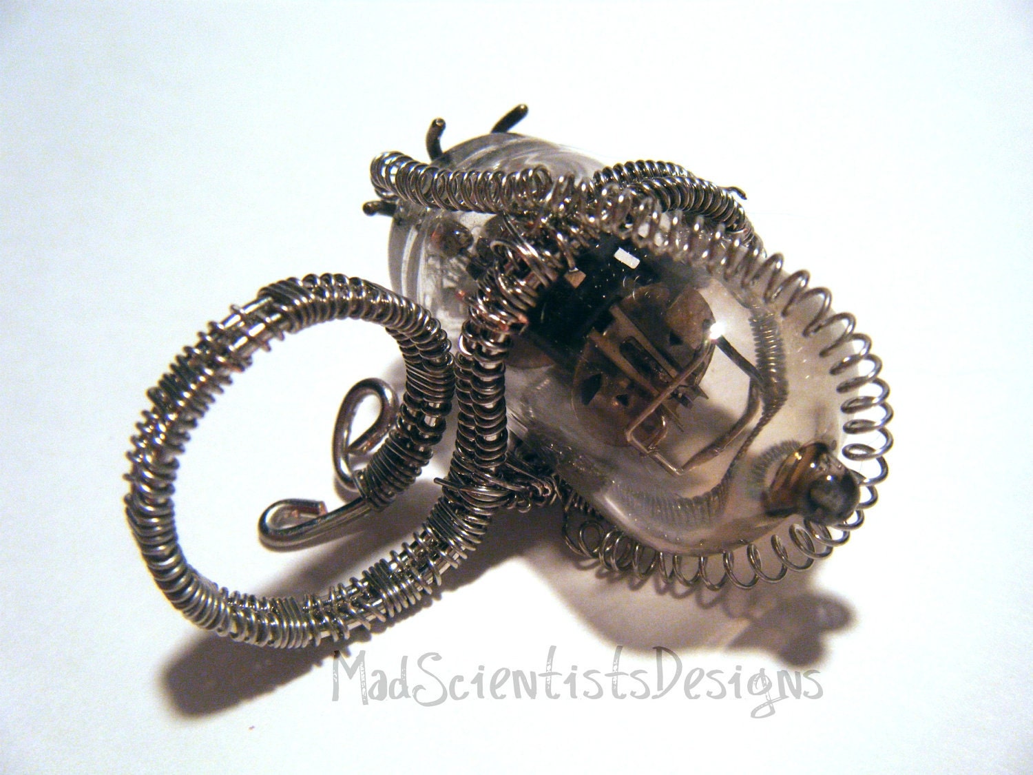 FREE SHIPPING Miles To Go - OOAK Steampunk Coil Ring 007