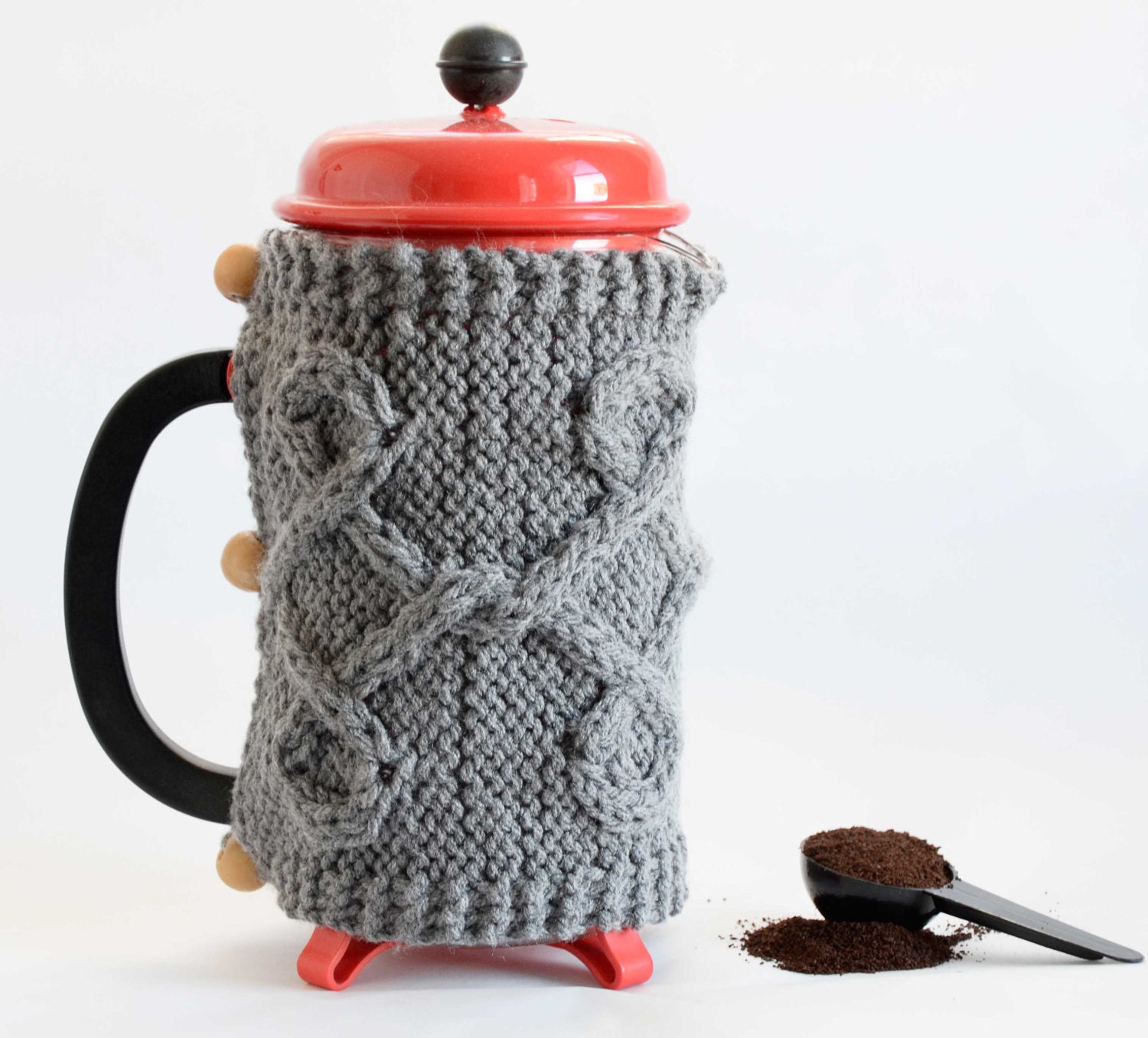 French Press Coffee Cozy, $17.50 from Odessete.etsy.com