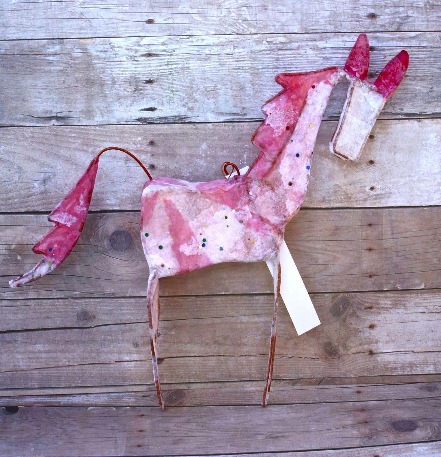 horse - paper and wire ornament