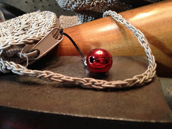 Red Bell Charm for Cell Phone, Zipper or Keychain