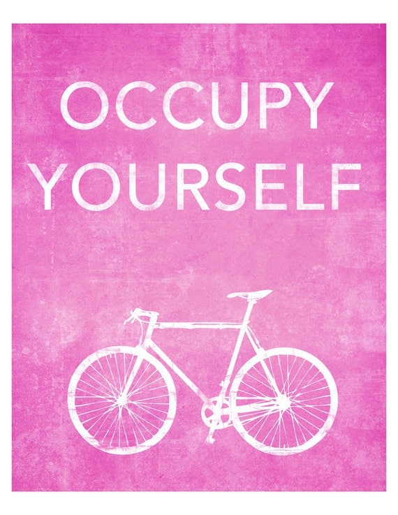 8x10 "Occupy Yourself" Bicycle Print
