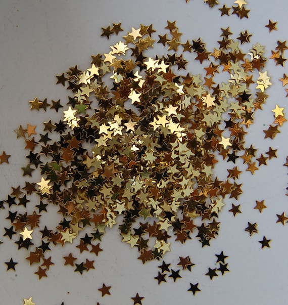 Tiny Gold Metallic Stars Glitter
