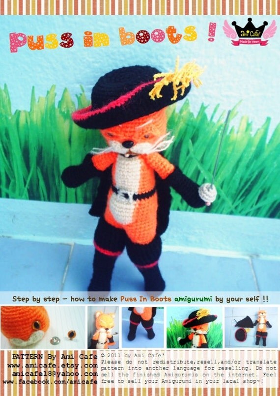 PDF Pattern - Puss in boots