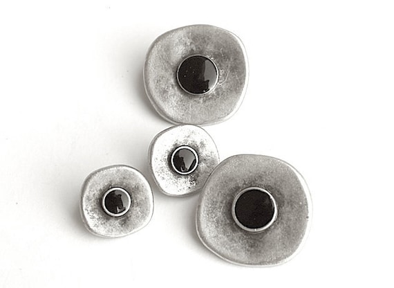 Button, NEW MOON 25mm, 1.0", Silver, Black Moon, Jewelry Supplies, PMC, Embellishment, Reserve Any 8 Buttons, Get 2 Free, Plus Free Shipping - HauteButton Button, NEW MOON 25mm, 1.0", Silver, Black Moon, Jewelry Supplies, PMC, Embellishment, Reserve Any 8 Buttons, Get 2 Free, Plus Free Shipping - HauteButton