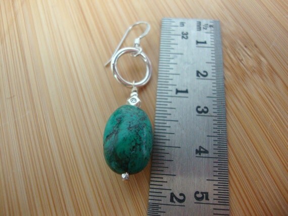 Turquoise Nugget Earrings Preview 2