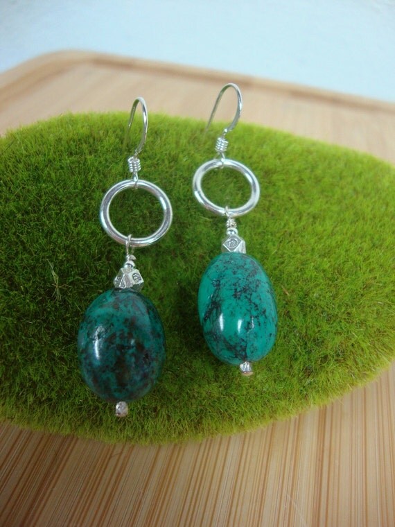 Turquoise Nugget Earrings Preview 4