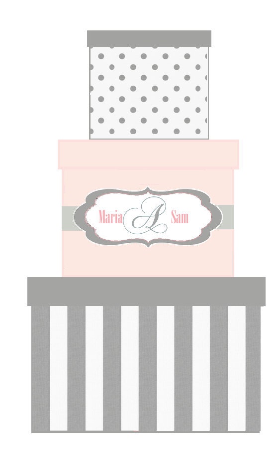 Custom 3 Tier Wedding Card Box or Sweet 16 Card Box or Baby Shower Card Box
