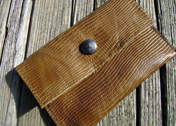 Brown Lizard Leather Wallet