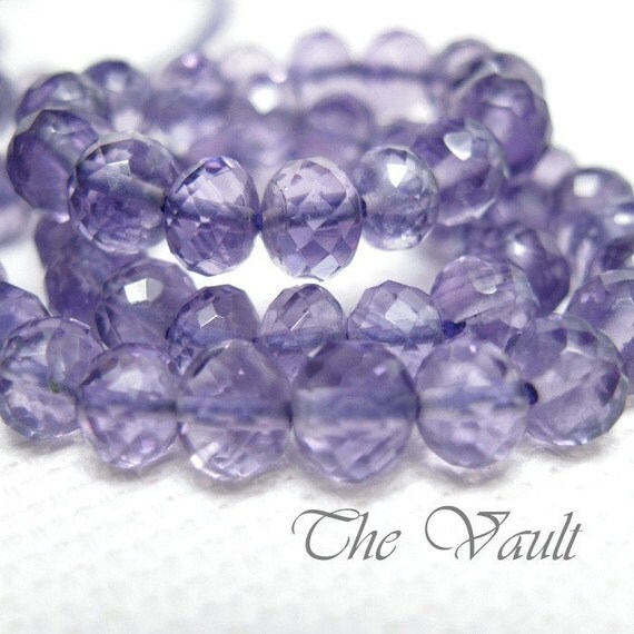 10 Amethyst 5 - 5.5mm faceted rondelles