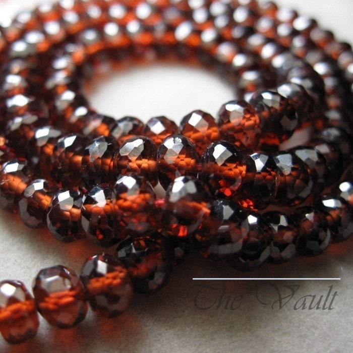 20 Garnet 5mm -5.5mm faceted rondelles
