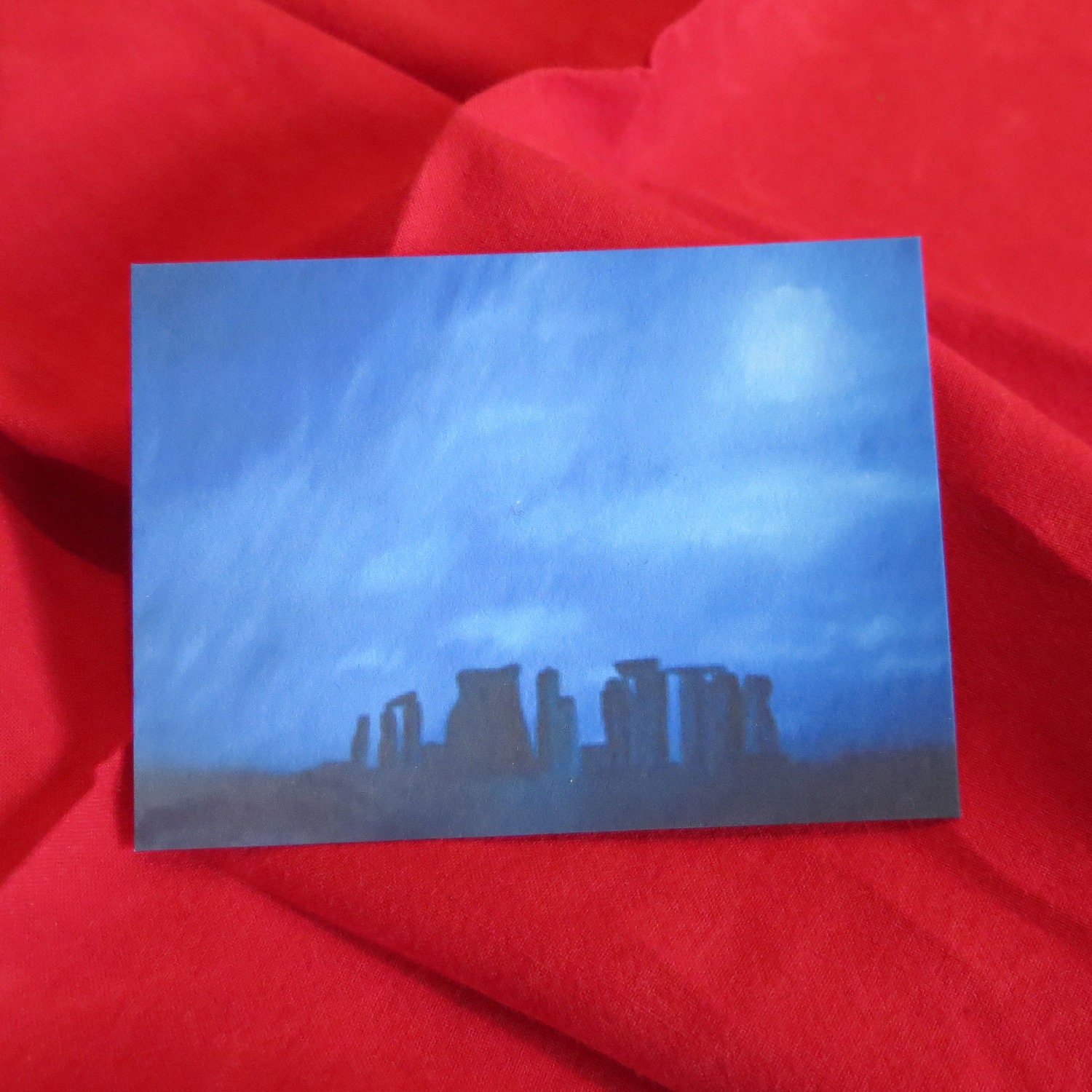 Print of Original Oil Painting Stonehenge by Kat ACEO