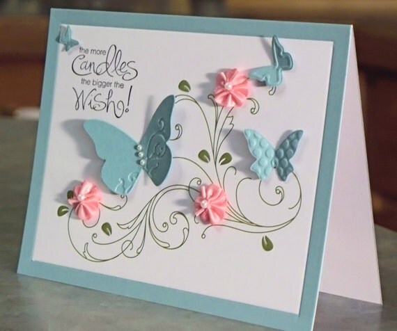 Handmade Birthday Card, Stampin' Up Whimsical Words