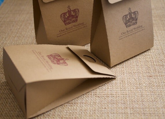 Our Royal Wedding Favor Boxes / Treat Boxes Weddin Favor Boxes - Made To Order