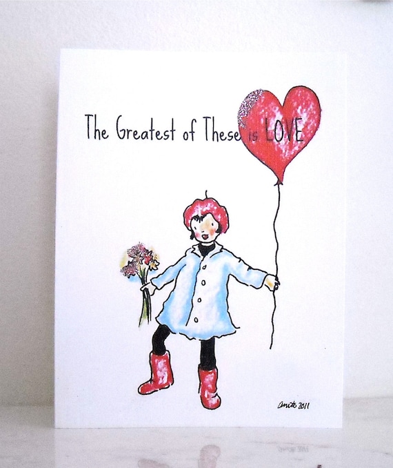 Valentine's Day Cards Little Blue Coat Series
