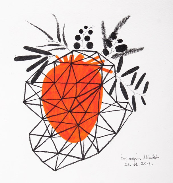 ORIGINAL DRAWING - You Caught My Heart