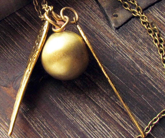 Harry Potter Golden Snitch Locket Necklace