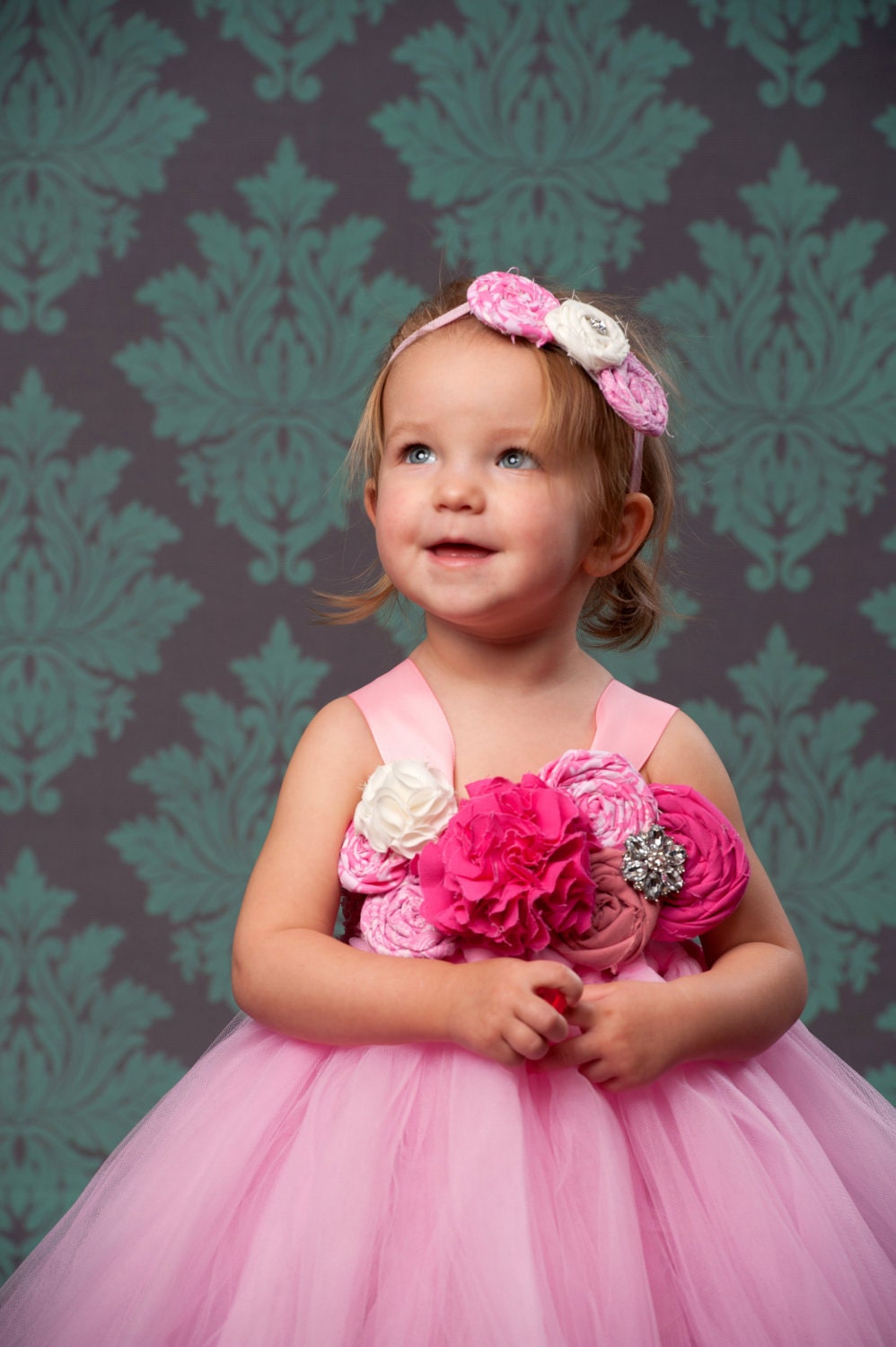 Pink Bubblegum Couture Tutu Dress-wedding, flower, girl, tutu, dress, silk, couture