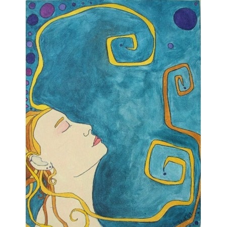Indulgence--a diva who knows her own desires print by Lea Keohane
