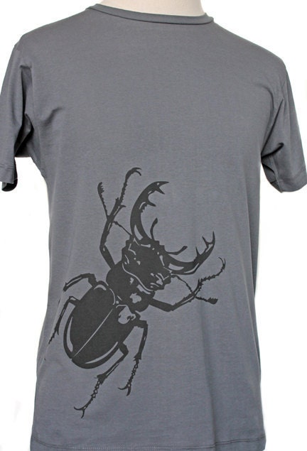 Men's Charcoal Stag Beetle T-shirt