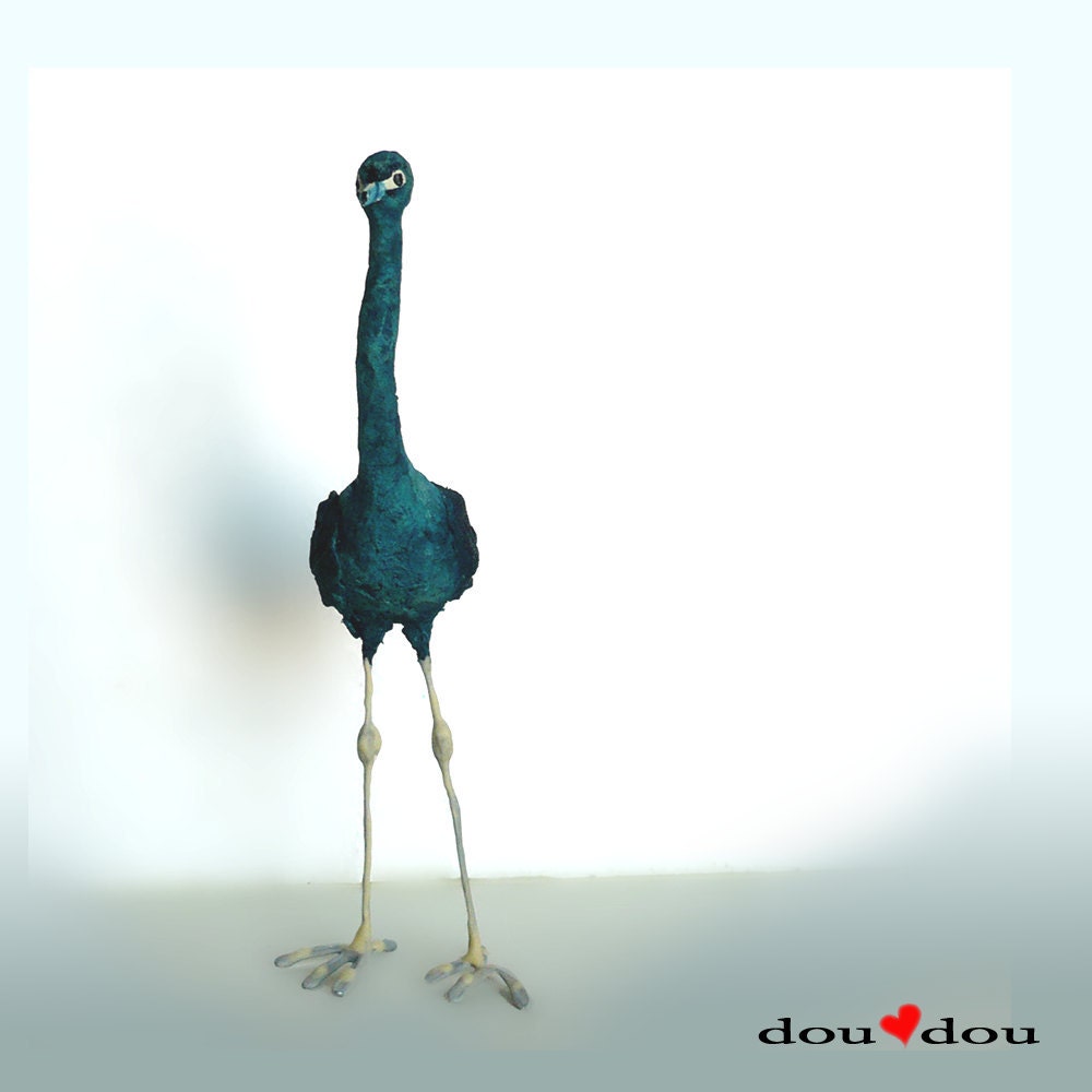 Art Bird Sculpture - Blue Heron