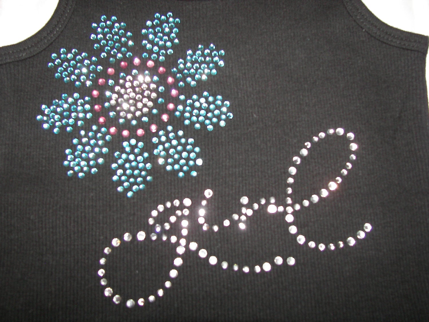 Flower Girl BLING Tank or Shirt--Can be customized