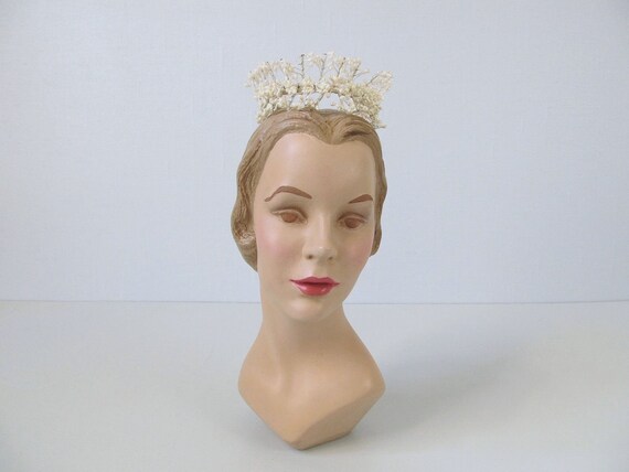 Wedding Veil vintage Wax Flower Crown From TheVintageMistress