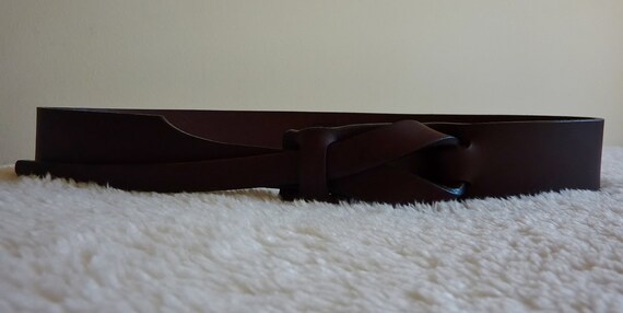 Espresso Brown UNISEX Leather Belt 125 inch  by MuseBelts on Etsy from etsy.com