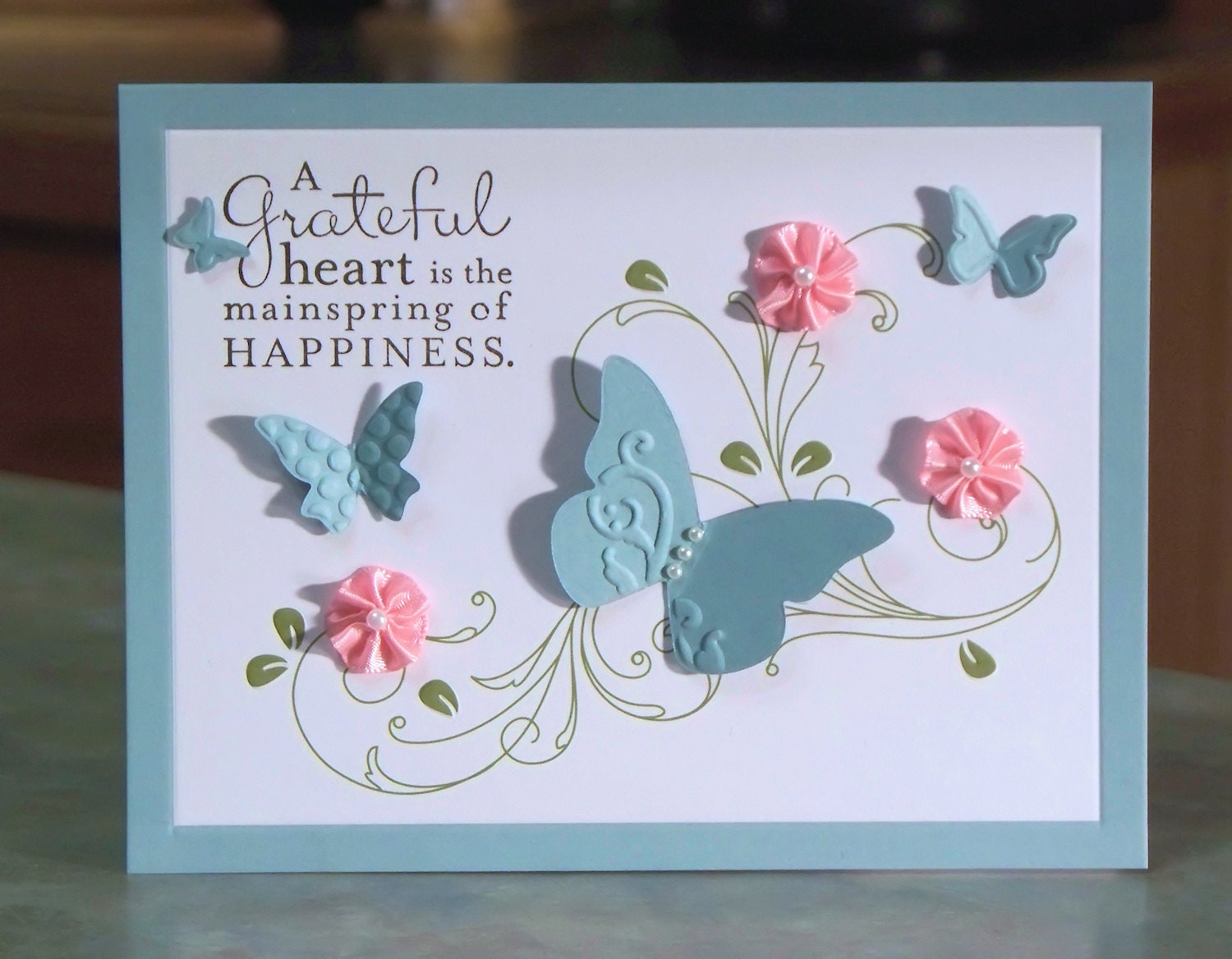 Handmade Thank You Card, Stampin' Up Pursuit of Happiness