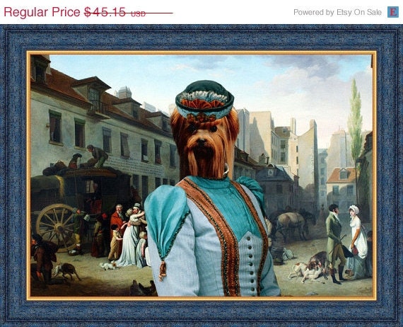 Yorkshire Terrier - Bon Voyage FINE ART CANVAS PRINT