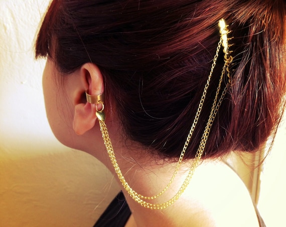 Gold Chain Ear Cuff