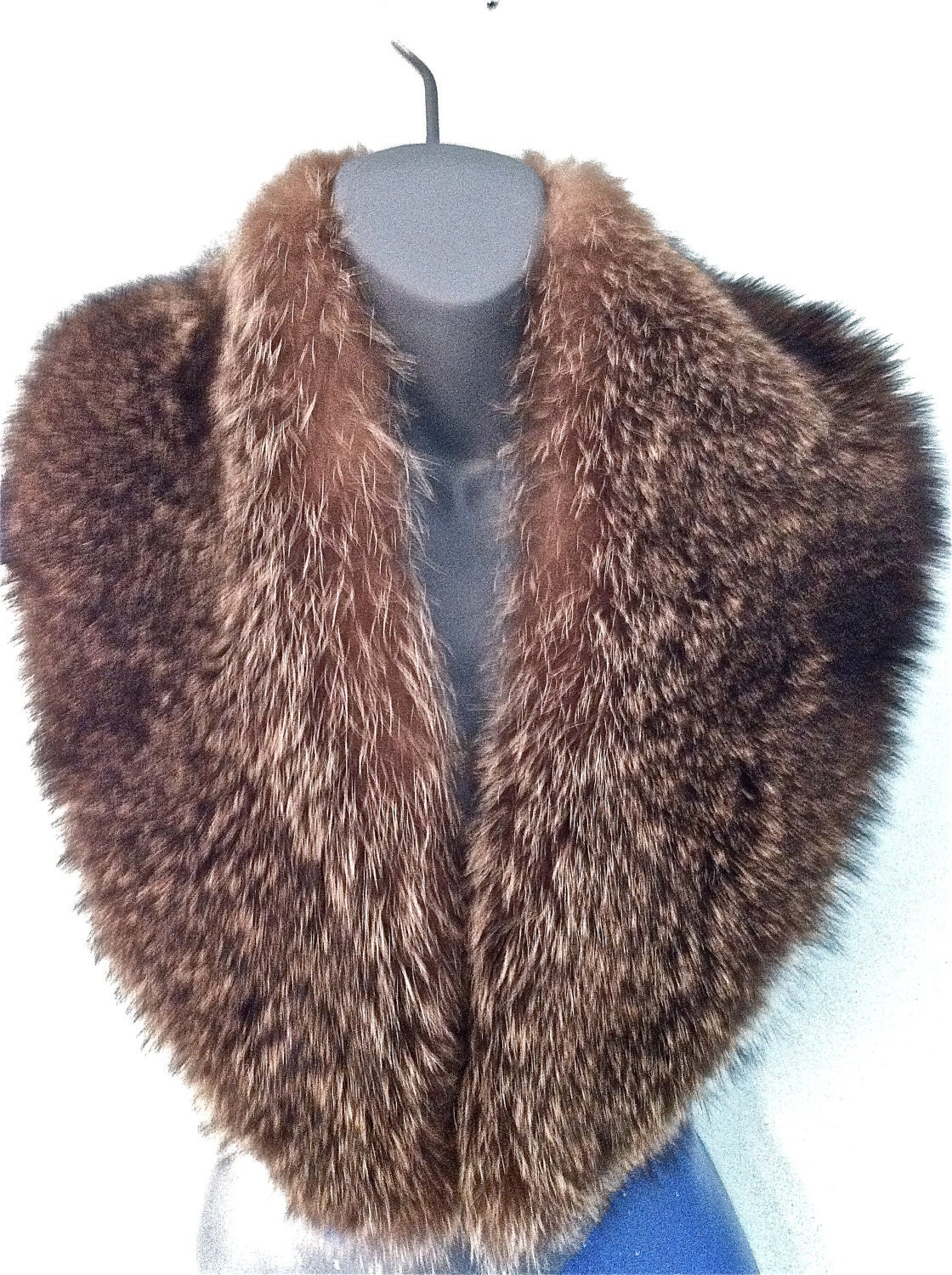 SALE 1930s/1940s Silver Fox Fur Stole Shawl - EXCELLENT Condition - Super PLUSH/Fully Lined