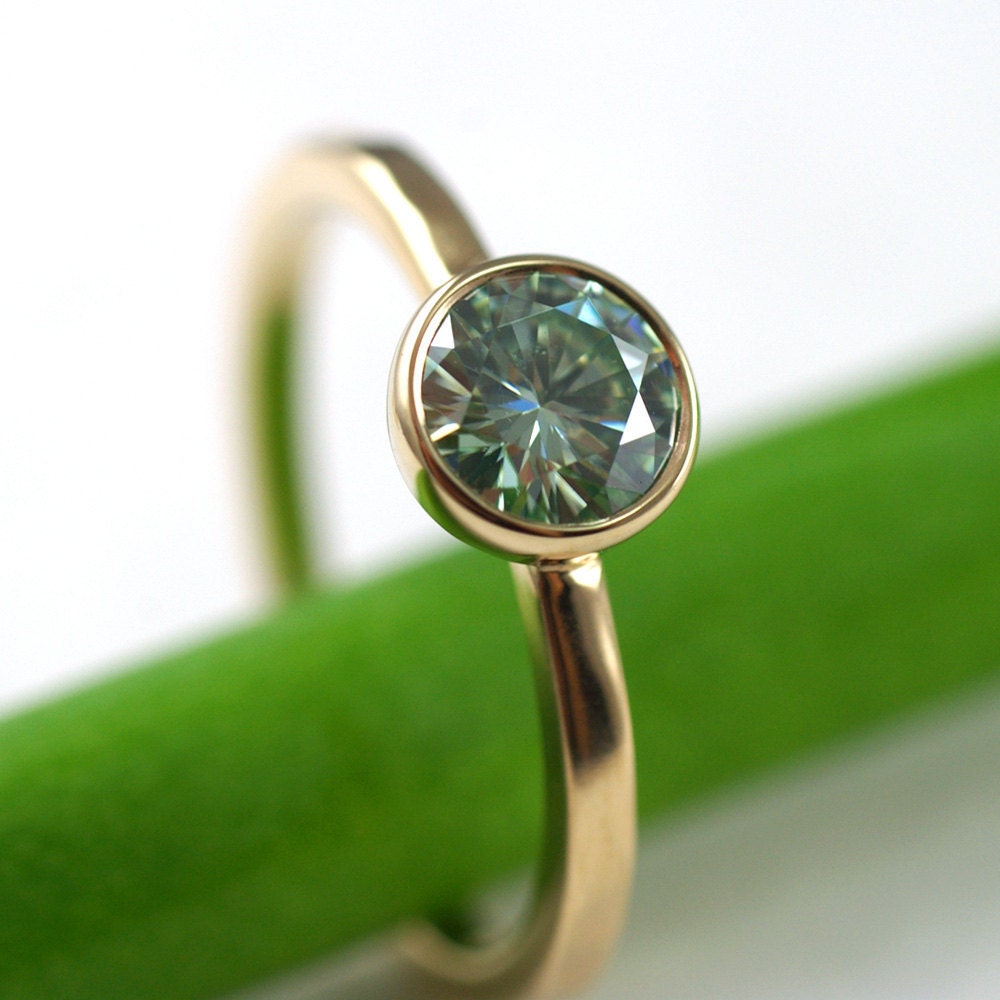 Green Moissanite Facets 6mm Limited Edition