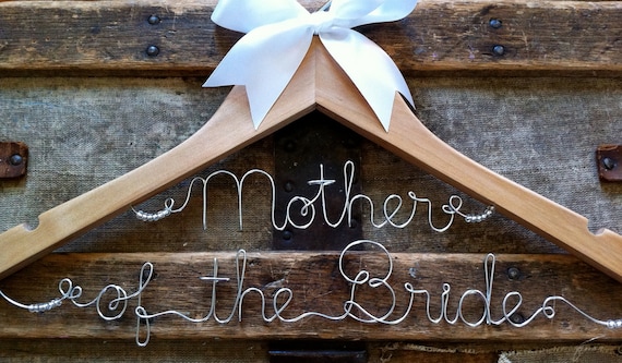 Personalized Mother of the Bride Hanger, Mother of the Groom Hanger, Custom Wedding Dress Hanger, a lovely gift for the Moms