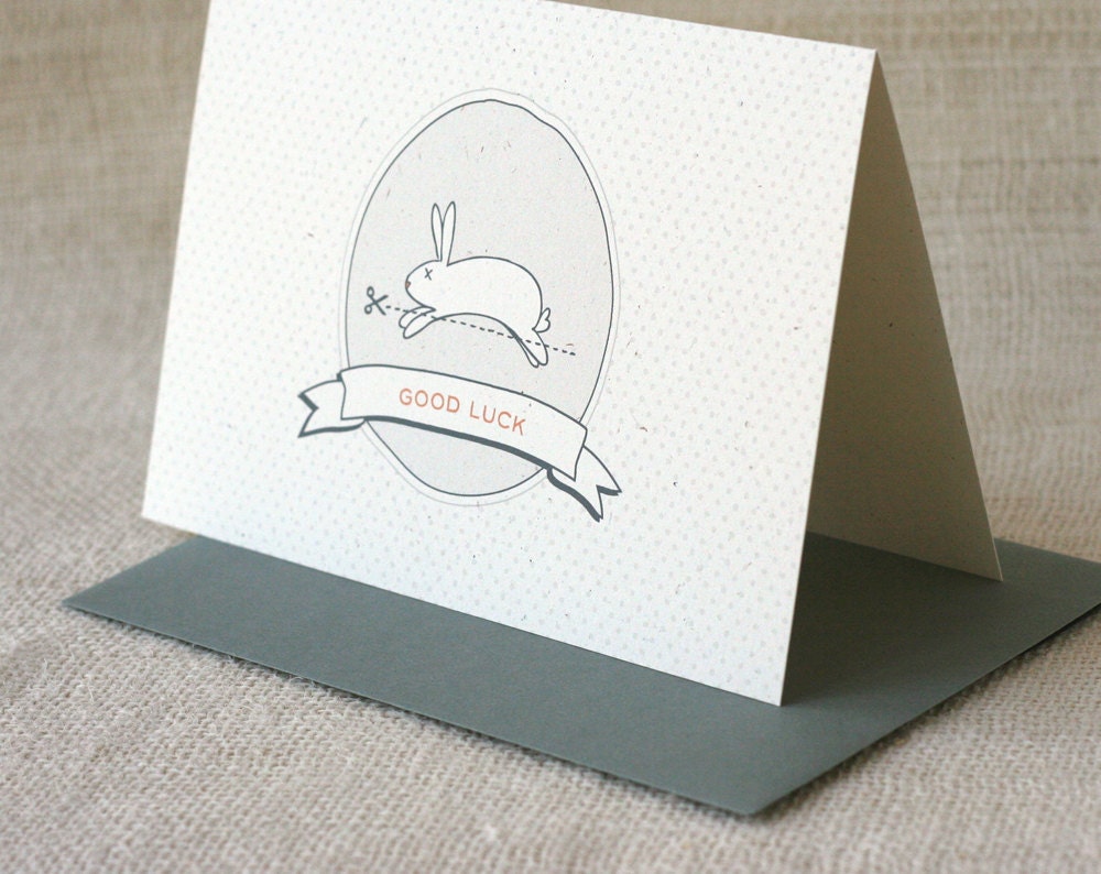 Good Luck Card - Rabbit Feet